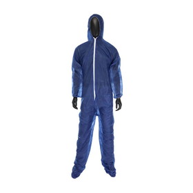 PIP 3584 PIP SBP Navy Coverall With Hood &amp; Boot