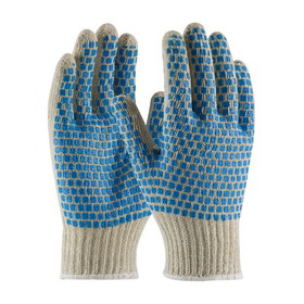 PIP 36-110BB PIP Regular Weight Seamless Knit Cotton/Polyester Glove with PVC Brick Pattern Grip - Double-Sided