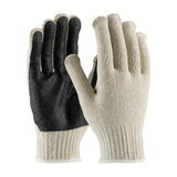 West Chester 36-110PC-BK PIP Regular Weight Seamless Knit Cotton/Polyester Glove with PVC Palm Coated Grip