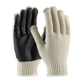PIP 36-110PC-BK PIP Regular Weight Seamless Knit Cotton/Polyester Glove with PVC Palm Coated Grip