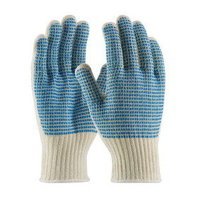 PIP 36-110VV PIP Heavy Weight Seamless Knit Cotton/Polyester Glove with PVC &quot;V&quot; Pattern Grip - Double-Sided