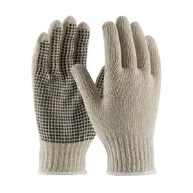 PIP 37-C110PD PIP Seamless Knit Cotton / Polyester Glove with PVC Dot Grip - 7 Gauge