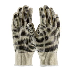 PIP 37-C2110PDD PIP Seamless Knit Cotton / Polyester Glove with Double-Sided PVC Dot Grip - 10 Gauge