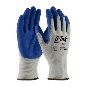 PIP 39-1310 G-Tek GP Seamless Knit Cotton / Polyester Glove with Latex Coated Crinkle Grip on Palm &amp; Fingers - Economy Grade