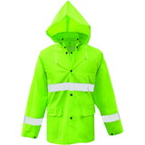 PIP 3PR0350N Boss Lined PVC Rain Jacket .35MM, High-Vis Fluorescent Green
