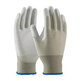 PIP 40-6415 CleanTeam Seamless Knit Nylon / Copper Fiber Electrostatic Dissipative (ESD) Glove with Polyurethane Coated Smooth Grip on Palm &amp; Fingers