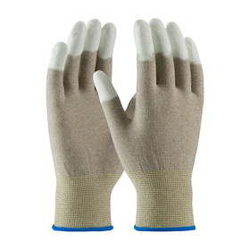 West Chester 40-6416 CleanTeam Seamless Knit Nylon / Copper Fiber Electrostatic Dissipative (ESD) Glove with Polyurethane Coated Smooth Grip on Fingertips