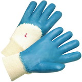 West Chester 4060 PIP Nitrile Dipped Glove with Interlock Liner and Smooth Finish on Palm, Fingers & Knuckles - Knit Wrist