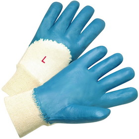 PIP 4060 PIP Nitrile Dipped Glove with Interlock Liner and Smooth Finish on Palm, Fingers &amp; Knuckles - Knit Wrist