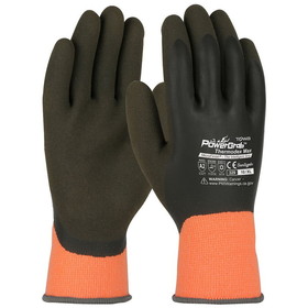 PIP 41-1329 PowerGrab Thermodex Hi-Vis Seamless Knit Glove with Latex MicroFinish Grip on Full Hand