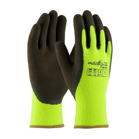 PIP 41-1405 PowerGrab Thermo Hi-Vis Seamless Knit Acrylic Terry Glove with Latex MicroFinish Grip on Palm &amp; Fingers