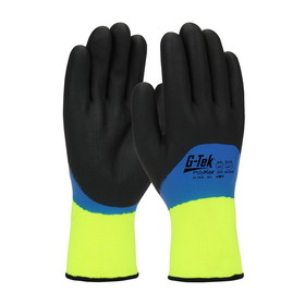 PIP 41-1415 G-Tek PolyKor Seamless Knit PolyKor Blend Glove with Acrylic Liner and Double-Dipped Nitrile Foam Grip on Full Hand