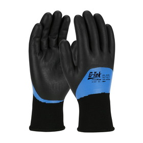 PIP 41-1417 G-Tek PolyKor Seamless Knit PolyKor Blend Glove with Acrylic Liner and Double-Dipped Nitrile Foam Grip on Full Hand