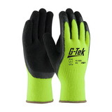 West Chester 41-1420 G-Tek Hi-Vis Seamless Knit Acrylic Glove with Latex Coated Crinkle Grip on Palm, Fingers & Thumb