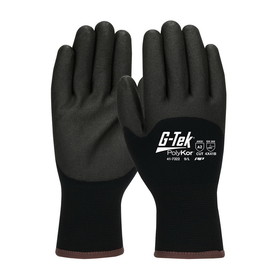 PIP 41-7322 G-Tek PolyKor Seamless Knit PolyKor Blend Glove with Acrylic Lining and PVC Foam Grip on Palm, Fingers &amp; Knuckles