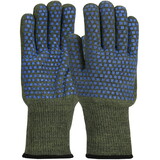West Chester 43-853 Kut Gard DuPont Kevlar / Preox Seamless Knit Hot Mill Glove with Terry Cotton Liner and Double-Sided SilaGrip Brick Pattern Coating - 32 oz