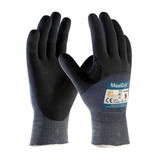 PIP 44-3755 MaxiCut Ultra Seamless Knit Engineered Yarn Glove with Premium Nitrile Coated MicroFoam Grip on Palm, Fingers & Knuckles