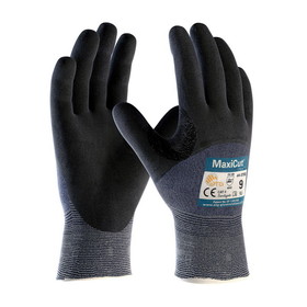 PIP 44-3755 MaxiCut Ultra Seamless Knit Engineered Yarn Glove with Premium Nitrile Coated MicroFoam Grip on Palm, Fingers &amp; Knuckles