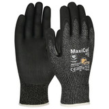 PIP 44-5745 MaxiCut Ultra Seamless Knit Engineered Yarn Glove with Nitrile Coated MicroFoam Grip on Palm & Fingers
