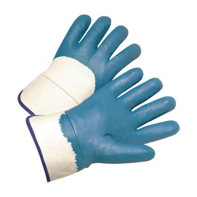 West Chester 4550 PIP Nitrile Dipped Glove with Jersey Liner &amp; Heavyweight Smooth Grip on Palm Fingers &amp; Knuckles - Safety Cuff