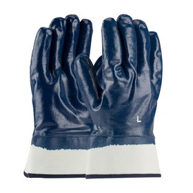 PIP 56-3154 ArmorTuff Nitrile Dipped Glove with Jersey Liner and Smooth Finish on Full Hand - Plasticized Safety Cuff