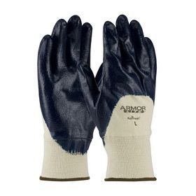 PIP 56-3170 ArmorLite Nitrile Dipped Glove with Interlock Liner and Textured Finish on Palm, Fingers &amp; Knuckles - Knit Wrist