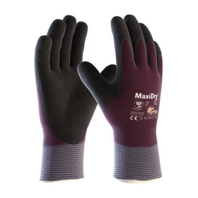 PIP 56-451 MaxiDry Zero Seamless Knit ATG Nylon Glove with Thermal Lining and Double-Dipped Nitrile MicroFoam Grip on Full Hand