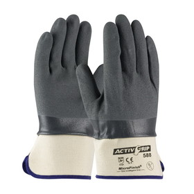 West Chester 56-AG588 ActivGrip Nitrile Coated Glove with Cotton Liner and MicroFinish Grip - Safety Cuff