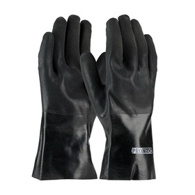 West Chester 58-8130DD ProCoat PVC Dipped Glove with Interlock Liner and Sandy Finish - 12&quot;