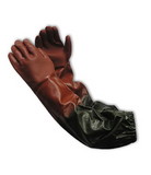 PIP 58-8431R ProCoat PVC Dipped Glove with Interlock Lining and Premium Sandy Finish - 24" Extended Vinyl Sleeve