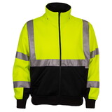 PIP 602ST ANSI Type R Class 3 Full Zip Sweatshirt with Removable Hood - Systems Gear