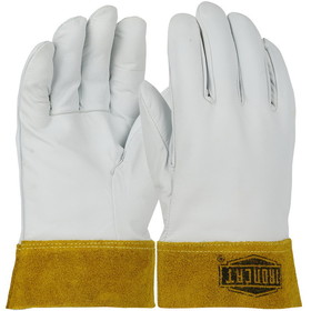 PIP 6140 Ironcat Premium Top Grain Kidskin Leather Tig Glove with Kevlar Stitching- Split Leather Band Top