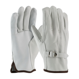PIP 68-158 PIP Superior Grade Top Grain Cowhide Leather Drivers Glove with Pull Strap Closure - Straight Thumb
