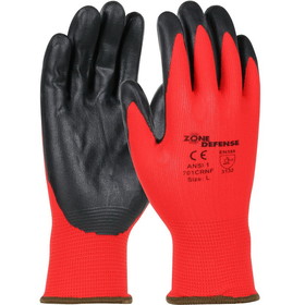 West Chester 701CRNF Zone Defense Seamless Knit Nylon Glove with Nitrile Coated Foam Grip on Palm &amp; Fingers