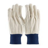 West Chester 710BKWK PIP Economy Grade Polyester/Cotton Canvas Single Palm Glove - Blue Knit Wrist