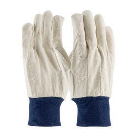 PIP 710BKWK PIP Economy Grade Polyester/Cotton Canvas Single Palm Glove - Blue Knit Wrist