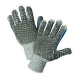 West Chester 712SKBSGT PIP Heavy Weight Seamless Knit Cotton/Polyester Glove with PVC Dotted Grip - Double-Sided w/ Extended Thumb Crotch