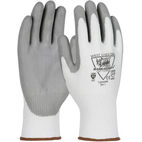 PIP 713CFHGWU Barracuda Seamless Knit HPPE Blended Glove with Polyurethane Coated Flat Grip on Palm &amp; Fingers