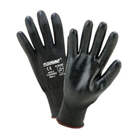 PIP 713HGBU G-Tek PosiGrip Seamless Knit Polykor Blended Glove with Polyurethane Coated Flat Grip on Palm & Fingers