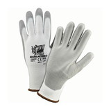West Chester 713HGWU Barracuda Seamless Knit HPPE Blended Glove with Polyurethane Coated Flat Grip on Palm & Fingers