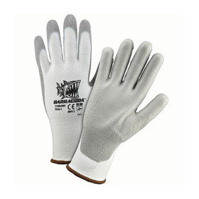 PIP 713HGWU Barracuda Seamless Knit HPPE Blended Glove with Polyurethane Coated Flat Grip on Palm &amp; Fingers