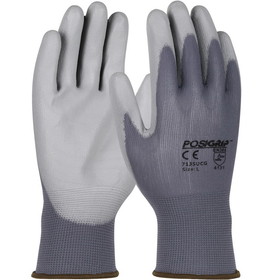 PIP 713SUCG PosiGrip Seamless Knit Nylon Glove with Polyurethane Coated Flat Grip on Palm &amp; Fingers