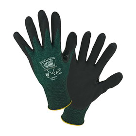West Chester 718HNFR Barracuda Seamless Knit HPPE Blended Glove with Nitrile Coated Foam Grip on Palm &amp; Fingers