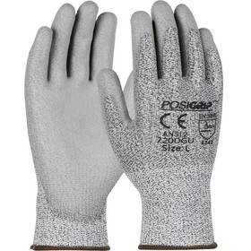 West Chester 720DGU PosiGrip Seamless Knit HPPE Blended Glove with Polyurethane Coated Flat Grip on Palm &amp; Fingers