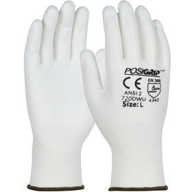 West Chester 720DWU PosiGrip Seamless Knit HPPE Blended Glove with Polyurethane Coated Smooth Grip on Palm &amp; Fingers