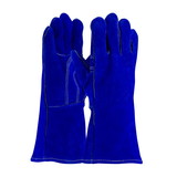 West Chester 73-7007 Blue Bison Select Shoulder Split Cowhide Leather Welder's Glove with Cotton Liner and Kevlar Stitching