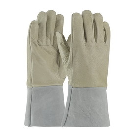 PIP 75-320 PIP Top Grain Pigskin Leather Mig Tig Welder's Glove with Kevlar Stitching - Split Leather Gauntlet Cuff