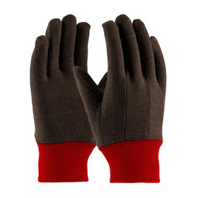 PIP 750RKW PIP Regular Weight Polyester/Cotton Jersey Glove with Fleece Lining - Red Knit Wrist