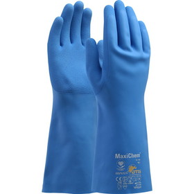 PIP 76-730 MaxiChem Latex Blend Coated Glove with Nylon / Elastane Liner and Non-Slip Grip on Palm & Fingers - 14"