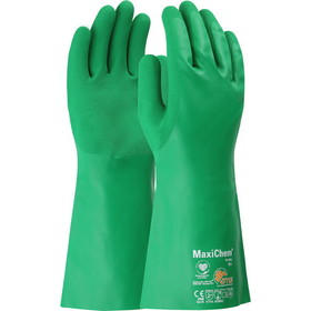 PIP 76-830 MaxiChem Nitrile Blend Coated Glove with Nylon / Elastane Liner and Non-Slip Grip on Palm & Fingers - 14"